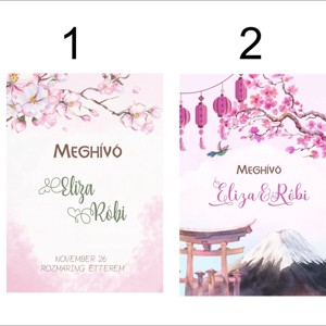Esküvői meghívó japán többféle mintával, Esküvő, Meghívó & Kártya, Meghívó, , MESKA