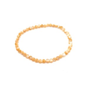 Kagyló fazettált golyó karkötő 4mm, Ékszer, Karkötő, Ásványkarkötő, , MESKA