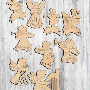 Karácsonyfa dísz angyalka  - Meska.hu