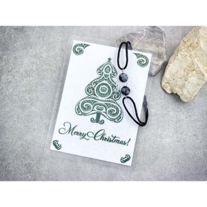 Merry Christmas obszidián angyal karkötő, , , MESKA