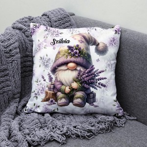Névvel kérhető - Cuki Levendulás manó mintás párna - otthon & életmód - lakástextil - párna & párnahuzat - díszpárna (belsővel együtt) - Meska.hu