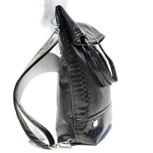 SuziartBag Fekete kígyó 2in1 hátizsák - táska & tok - kézitáska & válltáska - válltáska - Meska.hu
