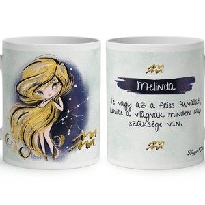 Személyre szabható - Szőke hajú Csini Vízöntő lány mintás bögre, Otthon & Életmód, Konyhafelszerelés, tálalás, Tálalás, Bögre & Csésze, , MESKA