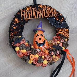 Halloween-i ajtódísz , Otthon & Életmód, Dekoráció, Halloween, Halloweeni ajtódíszek és ablakdíszek, Festett tárgyak, Mindenmás, MESKA