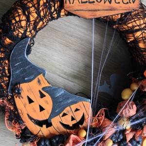Halloween-i ajtódísz , Otthon & Életmód, Dekoráció, Halloween, Halloweeni ajtódíszek és ablakdíszek, Festett tárgyak, Mindenmás, MESKA