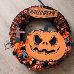 Rémséges Halloween-i ajtódísz  - Meska.hu