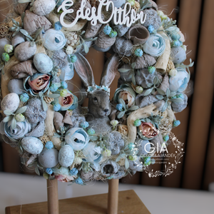 Húsvéti nyuszis ajtódísz  - otthon & életmód - dekoráció - ajtó- és ablak dekoráció - ajtódísz & kopogtató - Meska.hu