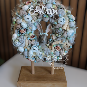 Húsvéti nyuszis ajtódísz , Otthon & Életmód, Dekoráció, Ajtó- és ablak dekoráció, Ajtódísz & Kopogtató, Mindenmás, MESKA