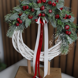 Téli ajtódísz  - otthon & életmód - dekoráció - ajtó- és ablak dekoráció - ajtódísz & kopogtató - Meska.hu