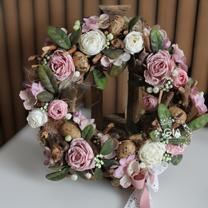 Húsvéti ajtódísz vagy asztali koszorú , Otthon & Életmód, Dekoráció, Ajtó- és ablak dekoráció, Ajtódísz & Kopogtató, Mindenmás, MESKA