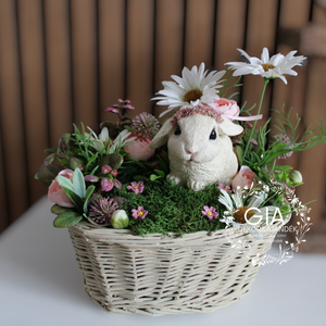 Húsvéti nyuszis kosár, Otthon & Életmód, Dekoráció, Húsvéti asztaldíszek, Gyurma, Mindenmás, MESKA