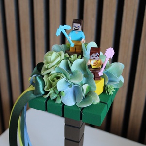 Egyedi Minecraft ballagási csokor - otthon & életmód - virágdekoráció - virágok - virágcsokor - Meska.hu