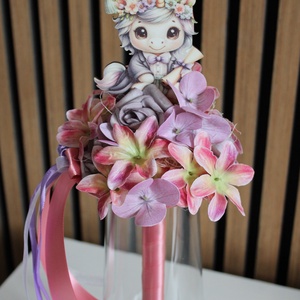 Unikornis ballagási csokor - otthon & életmód - virágdekoráció - virágok - virágcsokor - Meska.hu