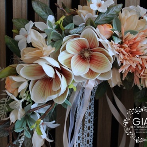 Magnóliás ajtódísz - otthon & életmód - dekoráció - ajtó- és ablak dekoráció - ajtódísz & kopogtató - Meska.hu