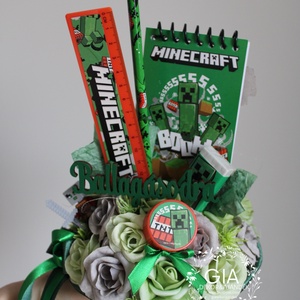 Minecraft ballagási csokor - otthon & életmód - virágdekoráció - virágok - virágcsokor - Meska.hu