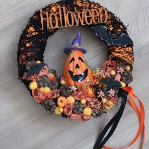 HALLOWEENi ajtódísz, Otthon & Életmód, Dekoráció, Halloween, Halloweeni ajtódíszek és ablakdíszek, Festett tárgyak, Mindenmás, MESKA