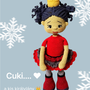 Horgolt királylány  - játék & sport - baba & babaház - baba - Meska.hu
