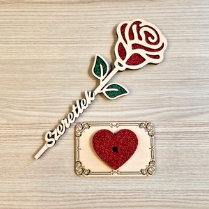 Valentin-napi fa örökrózsa 2 - otthon & életmód - virágdekoráció - virágdíszek - asztali virágdísz - Meska.hu