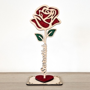 Valentin-napi fa örökrózsa 3, Otthon & Életmód, Virágdekoráció, Virágdíszek, Asztali virágdísz, Dekorgumi, Famegmunkálás, MESKA