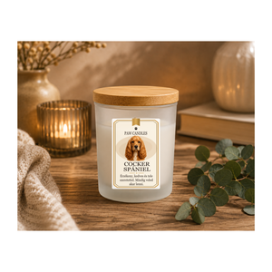 COCKER SPÁNIEL - Kézműves szójaviasz illatgyertya - PAW CANDLES COLLECTION - Natúr, illatmentes - otthon & életmód - gyertya, illat, aroma - mécses és mécsestartó - Meska.hu