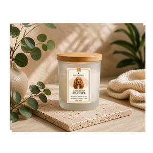 COCKER SPÁNIEL - Kézműves szójaviasz illatgyertya - PAW CANDLES COLLECTION - Natúr, illatmentes - otthon & életmód - gyertya, illat, aroma - mécses és mécsestartó - Meska.hu