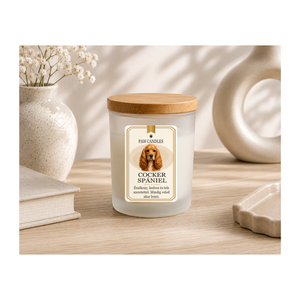 COCKER SPÁNIEL - Kézműves szójaviasz illatgyertya - PAW CANDLES COLLECTION - Natúr, illatmentes - otthon & életmód - gyertya, illat, aroma - mécses és mécsestartó - Meska.hu