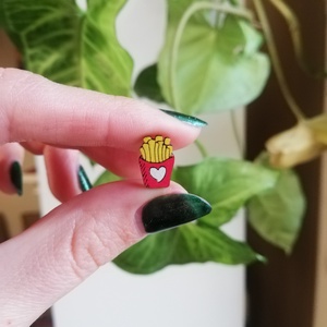 Tökéletes Páros (sültkrumpli és ketchup) fülbevaló - ékszer - fülbevaló - pötty fülbevaló - Meska.hu