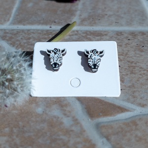 Zebra mintás fülbevaló - ékszer - fülbevaló - pötty fülbevaló - Meska.hu