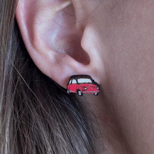 Fiat 500 autós fülbevaló - Meska.hu