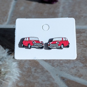 Mini Morris Cooper autós fülbevaló - ékszer - fülbevaló - pötty fülbevaló - Meska.hu