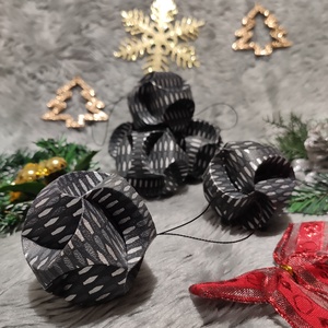 6 darabos gömb fekete, ezüst, szürke karácsonyfadísz szett CSG06017 - karácsony - karácsonyi lakásdekoráció - karácsonyfadíszek - Meska.hu