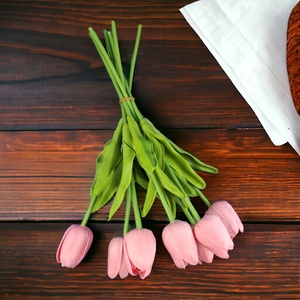 7 szálas lazacrózsaszín tulipán csokor KTUL703LZ - Meska.hu