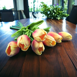 7 szálas narancssárga cirmos tulipán csokor KTUL706SANA - Meska.hu