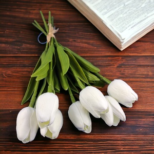 7 szálas fehér tulipán csokor KTUL708FH - otthon & életmód - dekoráció - Meska.hu