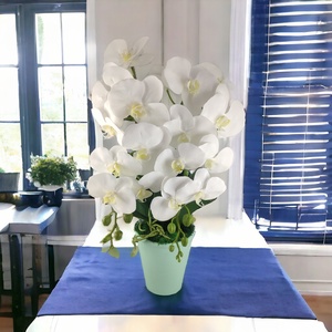 Nagy méretű fehér kétszálas orchidea OR201FH, Otthon & Lakás, Dekoráció, Virágdísz és tartó, Csokor & Virágdísz, Virágkötés, MESKA