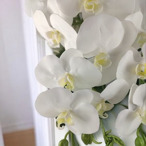 Nagy méretű fehér kétszálas orchidea OR201FH - otthon & életmód - dekoráció - virágdísz és tartó - csokor & virágdísz - Meska.hu