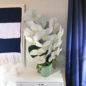 Nagy méretű fehér kétszálas orchidea OR201FH - otthon & életmód - dekoráció - virágdísz és tartó - csokor & virágdísz - Meska.hu