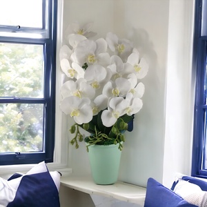 Nagy méretű fehér kétszálas orchidea OR201FH - otthon & életmód - dekoráció - virágdísz és tartó - csokor & virágdísz - Meska.hu