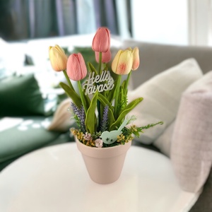 Tulipános tavaszi asztaldísz TUG553LABA - otthon & életmód - dekoráció - virágdísz és tartó - csokor & virágdísz - Meska.hu