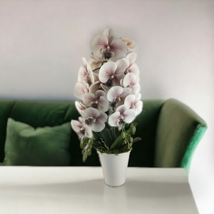 Nagyméretű kétszálas hamvas mályva cirmos orchidea OR211FHMA, Otthon & Életmód, Dekoráció, Virágdísz és tartó, Csokor & Virágdísz, Virágkötés, MESKA