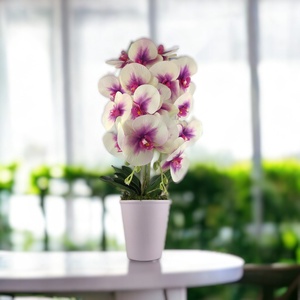 Nagyméretű kétszálas krémszínű, ciklámen élethű orchidea OR213KRCI - otthon & életmód - dekoráció - virágdísz és tartó - csokor & virágdísz - Meska.hu
