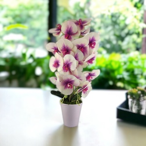 Nagyméretű kétszálas krémszínű, ciklámen élethű orchidea OR213KRCI, Otthon & Életmód, Dekoráció, Virágdísz és tartó, Csokor & Virágdísz, Virágkötés, MESKA