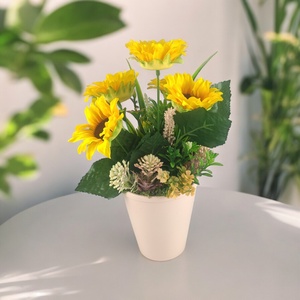 Örök Napfény napraforgós asztaldísz NF501 - otthon & életmód - virágdekoráció - virágdíszek - virágdísz kaspóban - Meska.hu