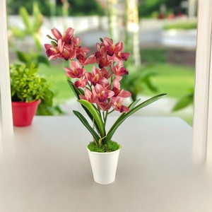 Nagy méretű, kétágú pink csónakorchidea ORC209PK - otthon & életmód - dekoráció - virágdísz és tartó - csokor & virágdísz - Meska.hu