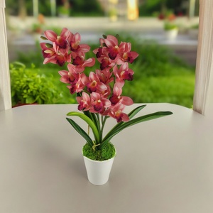 Nagy méretű, kétágú pink csónakorchidea ORC209PK, Otthon & Életmód, Dekoráció, Virágdísz és tartó, Csokor & Virágdísz, Virágkötés, MESKA