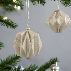 10 darabos beige színű karácsonyfadísz szett LNTBA001 - karácsony - karácsonyi lakásdekoráció - karácsonyfadíszek - Meska.hu