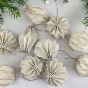 10 darabos beige színű karácsonyfadísz szett LNTBA001 - karácsony - karácsonyi lakásdekoráció - karácsonyfadíszek - Meska.hu