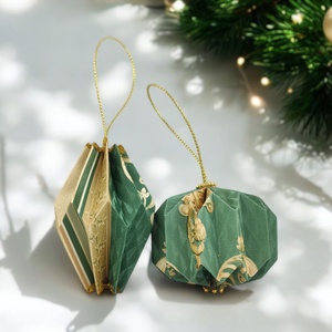 10 darabos arany, zöld színű karácsonyfadísz szett LNTZK006 - karácsony - karácsonyi lakásdekoráció - karácsonyfadíszek - Meska.hu