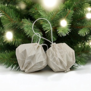 10 darabos origami karácsonyfadísz szett fehér és világos beige színben  Egyedi kézműves papírdíszek LNTFH009, Karácsony, Karácsonyi lakásdekoráció, Karácsonyfadíszek, Papírművészet, MESKA