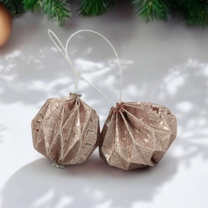 12 darabos rosegold karácsonyfadísz szett LNTRS017 - karácsony - karácsonyi lakásdekoráció - karácsonyfadíszek - Meska.hu